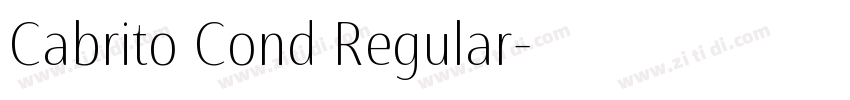 Cabrito Cond Regular字体转换